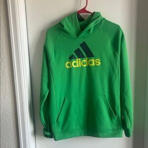 Adidas Vibrant Green Hoodie with Yellow Accents